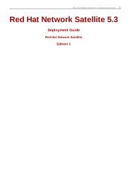 Red Hat Network Satellite 5.3 Deployment Guide