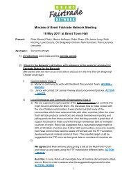 Minutes of Brent Fairtrade Network Meeting 18 May ... - Brent Council