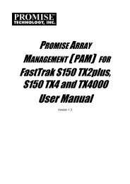 PROMISE ARRAY MANAGEMENT (PAM) FOR FastTrak S150 ...