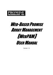 WebPAM User Manual V1.4 - Promise Technology, Inc.