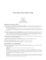 Curriculum Vitae Thiemo Voigt - SICS