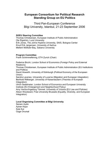 European Consortium for Political Research Standing Group on EU ...