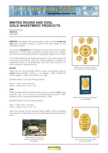 PAMP SA - Gold Bars Worldwide