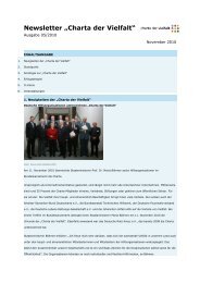 Newsletter 2010-11 - Charta der Vielfalt