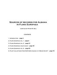 Sources of Records for Albania in Flora Europaea - University of ...