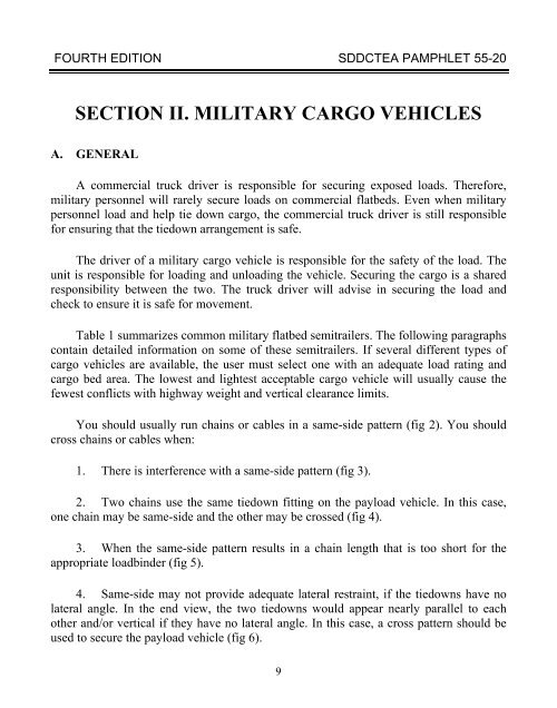 TEA PAM 55-20 Tiedown Handbook for Truck - Military Surface ...