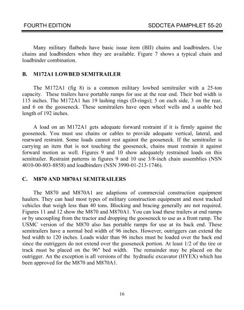 TEA PAM 55-20 Tiedown Handbook for Truck - Military Surface ...