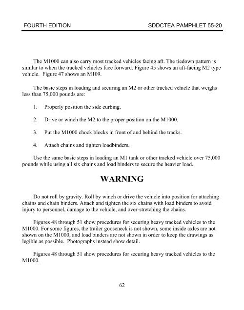 TEA PAM 55-20 Tiedown Handbook for Truck - Military Surface ...