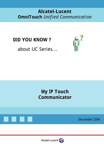 My IP Touch Communicator - Alcatel-Lucent Enterprise