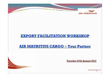 Air Mauritius Cargo - Mr Vikash Ramburuth - Enterprise Mauritius