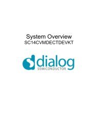 SC14CVMDECTDEVKT System Overview - Dialog Semiconductor