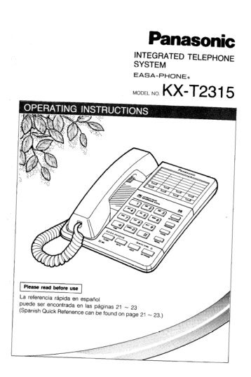 Panasonic KX-T2315 operating instructions.pdf - TextFiles.com