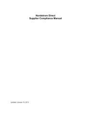 Table of Contents - Nordstrom Supplier Compliance