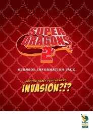 SuperDragons 2 sponsorship pack - Newport City Council