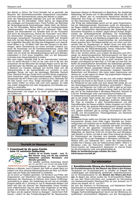 Mitteilungsblatt Ausgabe 27 - 2011 - Verbandsgemeinde Nassau