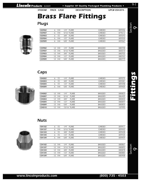 Fittings - Lincoln Products