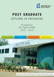 POST GRADUATE - Indian Institute of Packaging