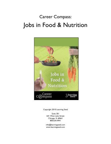 Jobs in Food & Nutrition - Learning Seed