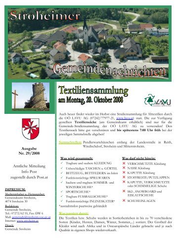 Gemeindenachrichten September und Oktober 2008 - Stroheim