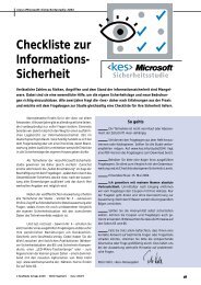 Checkliste zur Informations- Sicherheit - kes