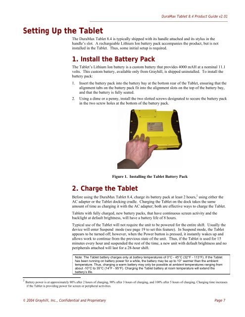 DuraMax™ Tablet 8.4 - Grayhill, Inc.