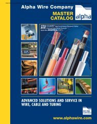 Alpha Wire Company MASTER CATALOG - Cuny & Guerber, Inc.