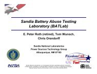 Sandia Battery Abuse Testing Laboratory (BATLab)