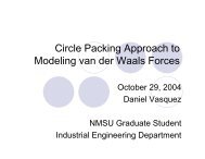 Circle Packing Approach to Modeling van der Waals Forces