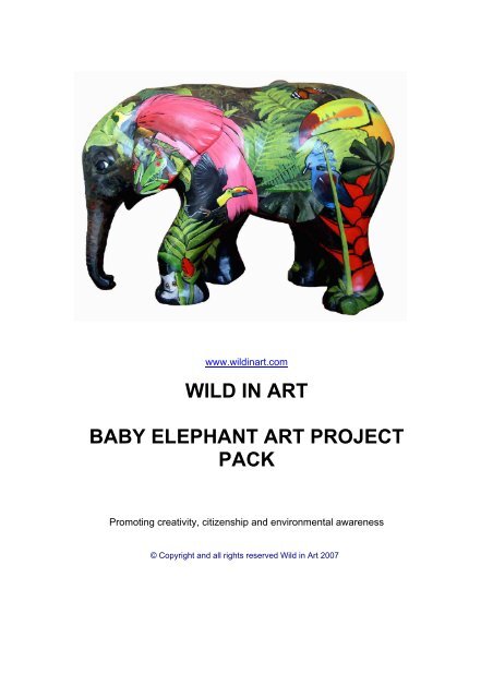 WILD IN ART BABY ELEPHANT ART PROJECT PACK