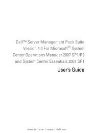 Dell™ Server Management Pack Suite for MSCOM and - Dell Support