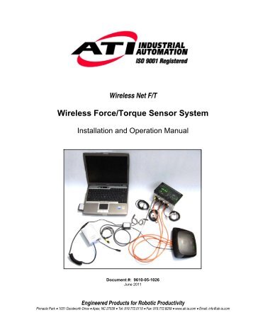 Wireless Force/Torque Sensor System - ATI Industrial Automation