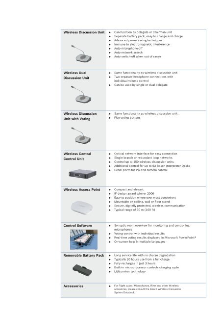 Bosch DCN Wireless Discussion System Anywhere people meet...