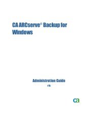 CA ARCserve Backup for Windows ... - CA Technologies