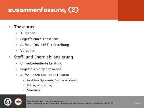umweltmanagement- informationssysteme - Otto-von-Guericke ...
