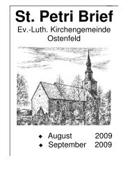 St. Petri Brief - Kirchengemeinde Ostenfeld