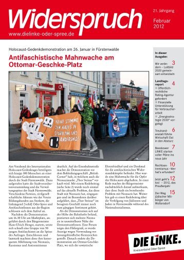 Antifaschistische Mahnwache am Ottomar-Geschke-Platz