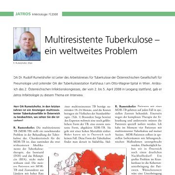 Multiresistente Tuberkulose – ein weltweites Problem - Infektionsnetz