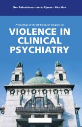 violence in clinical psychiatry - Oud Consultancy & Conference ...