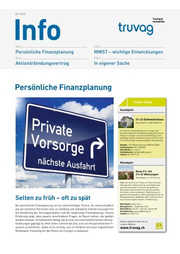 Persönliche Finanzplanung - Truvag Treuhand AG