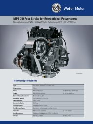 MPE 750 Four Stroke for Recreational Powersports - Weber Motor ...