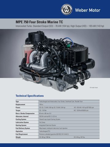MPE 750 Four Stroke Marine TC - Weber Motor: Weber Motor
