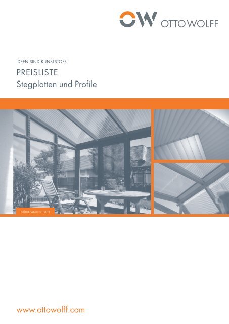 www.ottowolff.com PREISLISTE Stegplatten und Profile - W. Max Wirth