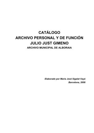 Catalogo Julio Just - Alboraya