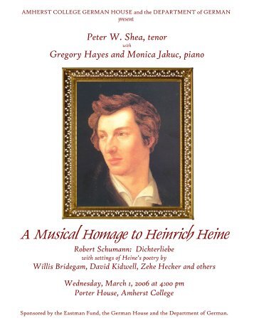 A Musical Homage to Heinrich Heine - Web Hosting at UMass Amherst