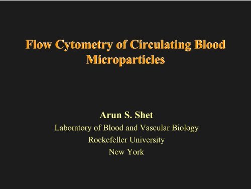 Flow Cytometry of Circulating Blood Microparticles Flow ... - MetroFlow