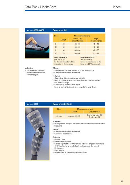 Supports · Orthoses - Kinetech Medical Equipment