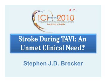 Stroke During TAVI: An Unmet Clinical Need? - Paragon Conventions