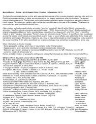 Life List of Films Seen Version 1 October Marck Menke 