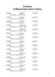 Preisliste Pollmann Innovation Tritium