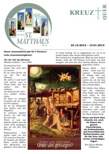 Ausgabe vom 23.12. bis 13.01 - St. Matthäus Melle